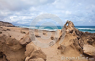 Fuerteventura, Canary Islands, west coast of Jandia Stock Photo