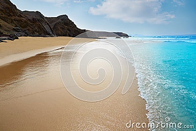 Fuerteventura La Pared beach at Canary Islands Stock Photo