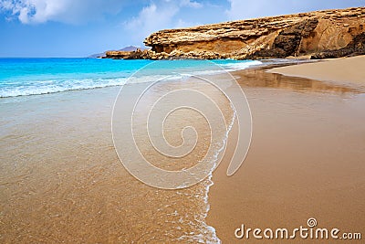 Fuerteventura La Pared beach at Canary Islands Stock Photo