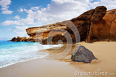 Fuerteventura La Pared beach at Canary Islands Stock Photo