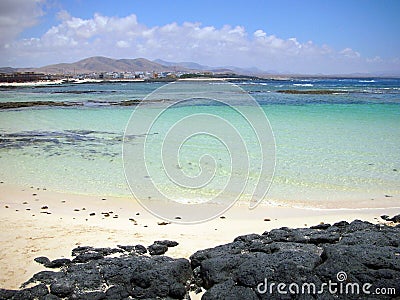 Fuerteventura, Lagoon of El Cotillo Stock Photo