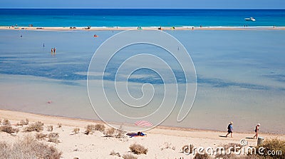 Fuerteventura, Playa De Sotavento Editorial Stock Photo