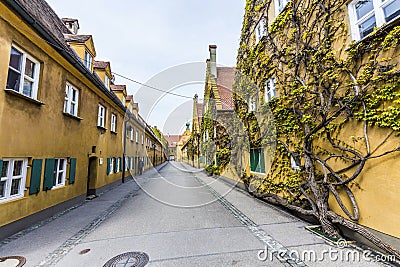 The Fuggerei is the worlds oldest social housing complex Editorial Stock Photo