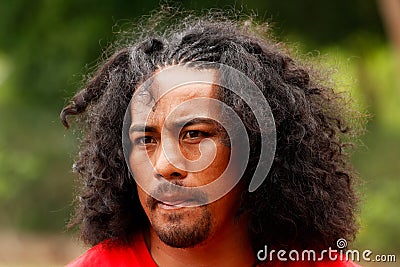 Fuifui Moimoi gives interview upon arrival at his home island Va Editorial Stock Photo