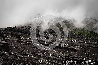 The Fuji mountain downhill track Stock Photo