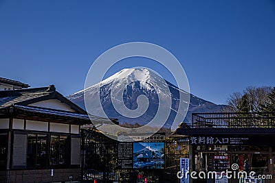 Fuji Mountain, Japan, filmed in mid-January Editorial Stock Photo