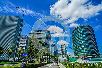 Fuji Xerox R D Square and the blue sky Editorial Stock Photo