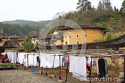 Fujian earthen structures Editorial Stock Photo