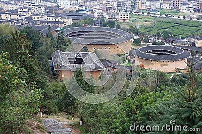 Fujian earthen structures Editorial Stock Photo