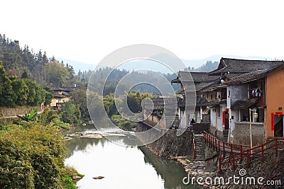 Fujian earthen structures Editorial Stock Photo