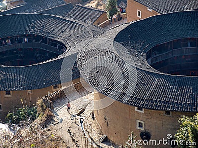 Fujian Tulou-special architecture of China Stock Photo