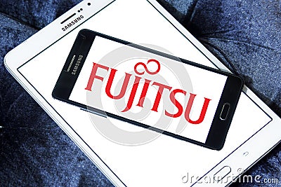 Fujitsu logo Editorial Stock Photo