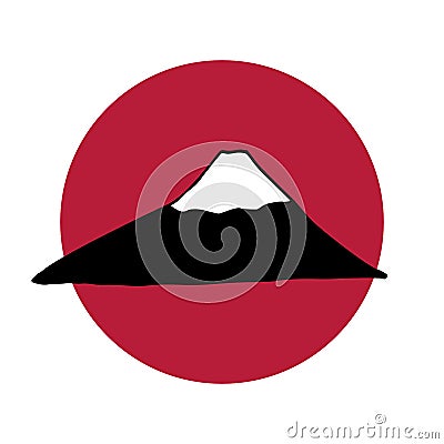 Fujiyama mountain logo Vector Illustration