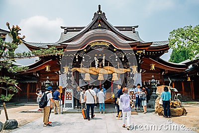 Kushida-jinja Japanese shrine in Fukuoka, Japan Editorial Stock Photo