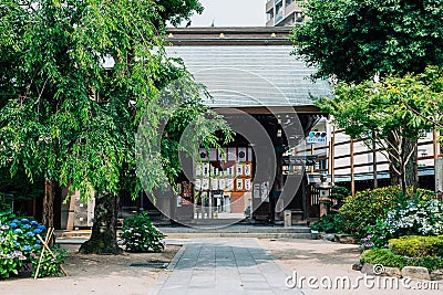 Kushida-jinja Japanese shrine in Fukuoka, Japan Editorial Stock Photo