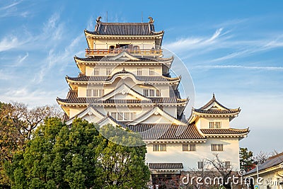 Facade view of Fukuyama Castle Tenshu in japan Stock Photo