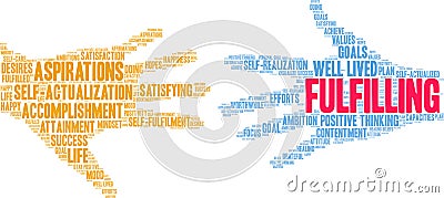 Fulfilling Word Cloud Vector Illustration