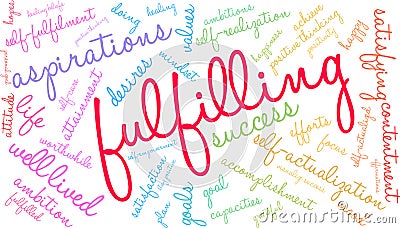 Fulfilling Word Cloud Vector Illustration