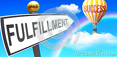 Fulfillment leads to success Stock Photo
