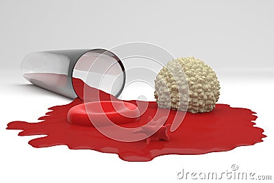 Full blood count test illustration Stock Photo
