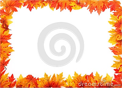 Full Boarder Of Leaves Stock Photo