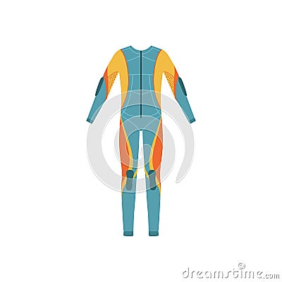 Full Body Neoprene Diving Suit Without A Hood Vector Illustration