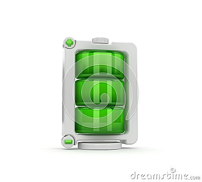 Full charged battery icon Stock Photo