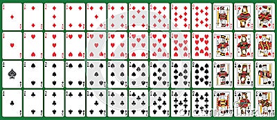 Full deck playing cards Vector Illustration