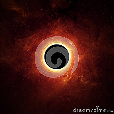 Full eclipse, black hole Stock Photo