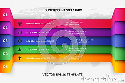 Full Editable Business Infographic. Vector Template And Mockup For Your Business Brochure Or Presentation Design Vector Illustration