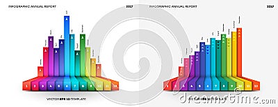 Full Editable Infographic Flat Chart. Vector Tempalte For Your Business Brochure Or Presentation Design Vector Illustration