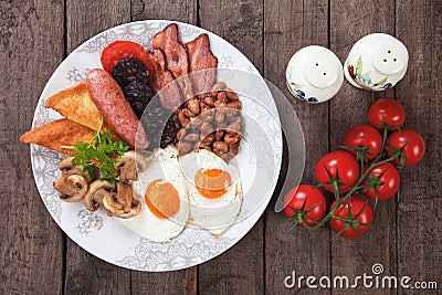 Full english breakfast Stock Photo