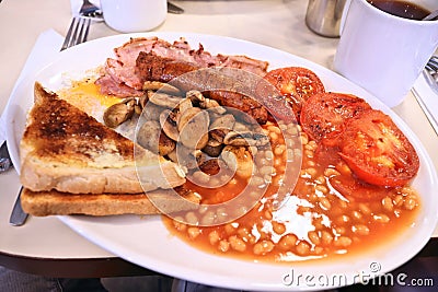 Full English breakfast Stock Photo