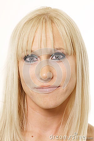 Full face blonde Stock Photo