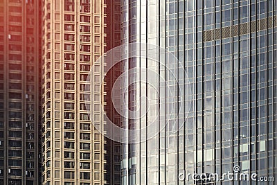 Full frame of modern glass steel architecture Stock Photo
