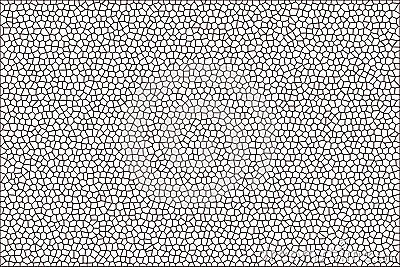 Full frame mosaic texture in black and white. Suitable for wall pavement paving road cobble stone. Cobble mosaic. Stock Photo