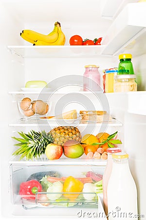 A Full Fridge Stock Photo