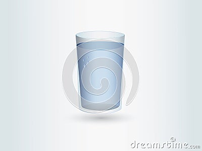 A full glass of water or soft drinks for business Vector Illustration