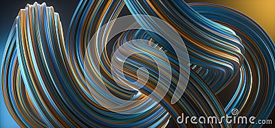 Full HD background of colorful twisting lines Cartoon Illustration