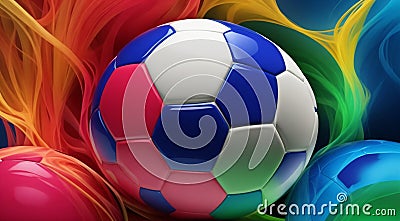 full hd sports wallpaper, sports banner, soccer ball on abstract background, soccer ball background Stock Photo