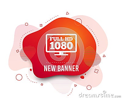 Full hd widescreen tv. 1080p symbol. Vector Vector Illustration