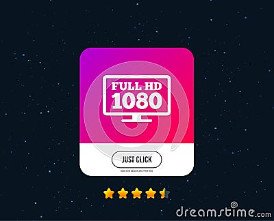 Full hd widescreen tv. 1080p symbol. Vector Vector Illustration