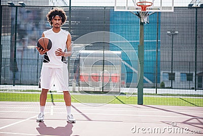 Attractive basketball player Stock Photo