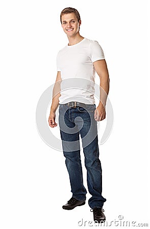 Full length of a cute young man Stock Photo