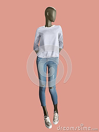 Full-length female mannequin Stock Photo