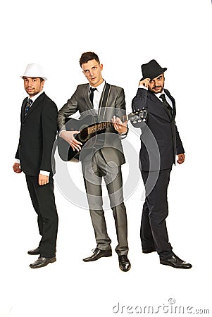 Full length of musical band Stock Photo