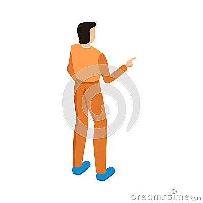 Full length Person Design. Graphic Human Back View Vector Illustration