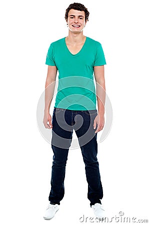 Full length portrait of casual teenager Stock Photo