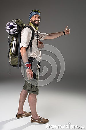 Full length portrait of a male fully equipped Stock Photo