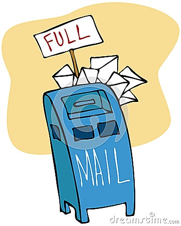 Full Mailbox Vector Illustration